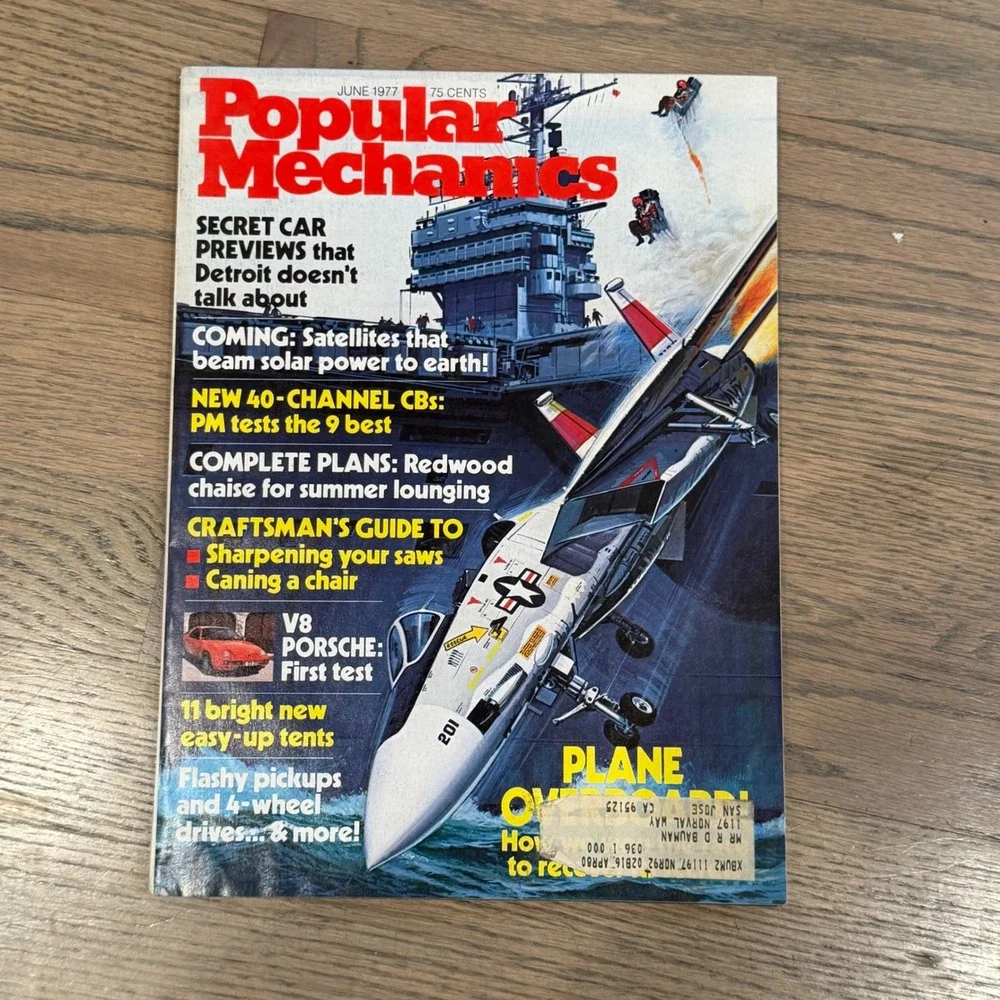 Popular Mechanics June 1977 Magazine V8 Porsche Secret Car Previews CB Radios‎